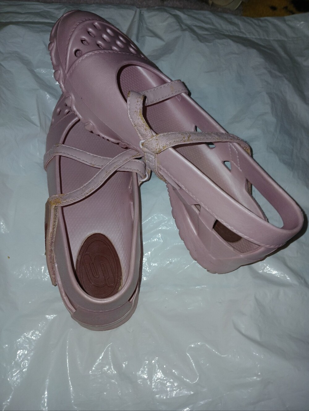 Pre-loved Skechers Women's Light Pink Mary Jane Flats.